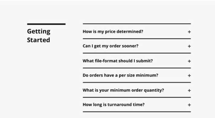 FAQ Page Example